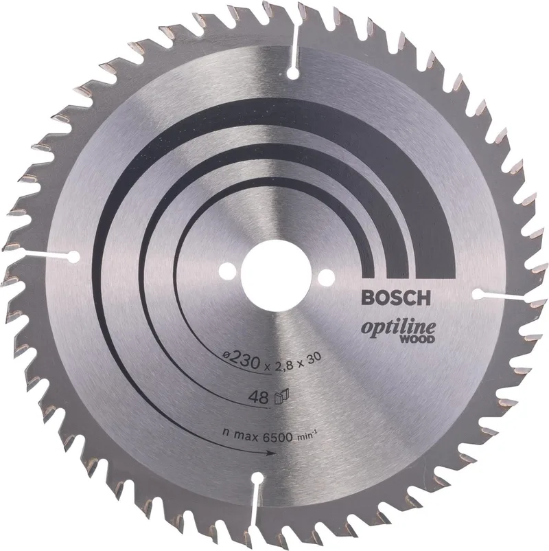 Cirkelzaagblad Optiline Wood 230 x 30 x 2,8 mm, 48 by Bosch Professional – product image 1 of 2