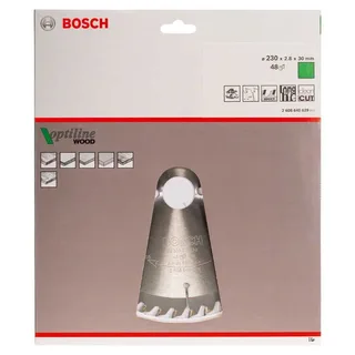 Cirkelzaagblad Optiline Wood 230 x 30 x 2,8 mm, 48 by Bosch Professional – product image 2 of 2