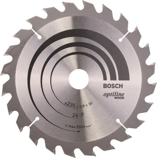 Cirkelzaagblad Optiline Wood 235 x 30/25 x 2,8 mm, 24 de Bosch Professional – image du produit 1 sur 2