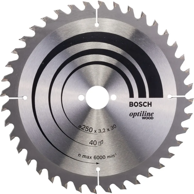 Cirkelzaagblad Optiline Wood 250 x 30 x 3,2 mm, 40 fra Bosch Professional – produktbillede 2 af 2