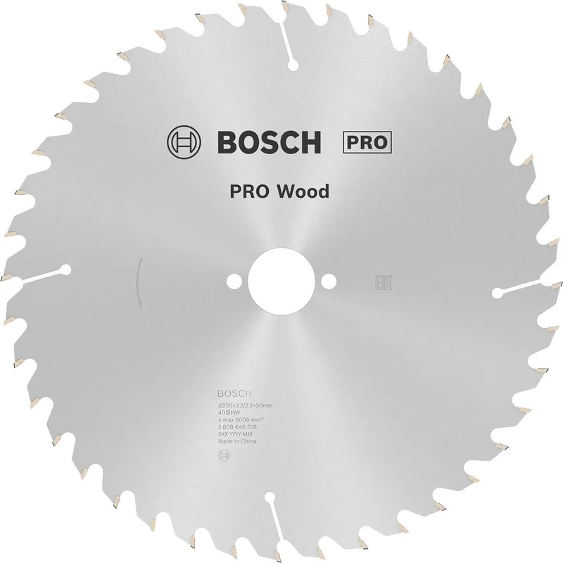 Cirkelzaagblad Optiline Wood 250 x 30 x 3,2 mm, 40 fra Bosch Professional – produktbillede 1 af 2