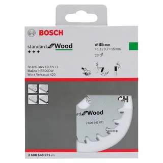 Cirkelzaagblad Optiline Wood - 85 mm by Bosch – product image 2 of 2