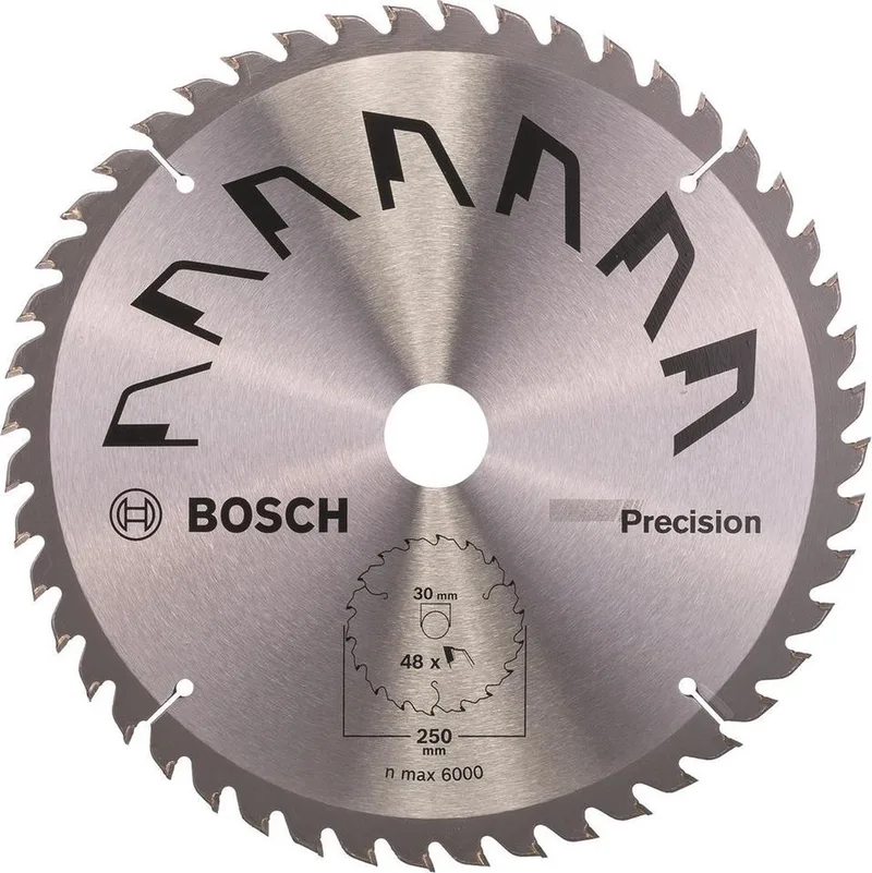 Cirkelzaagblad PRECISION 250 x 30 x 3,2 mm, 48 de Bosch – image du produit 1 sur 2