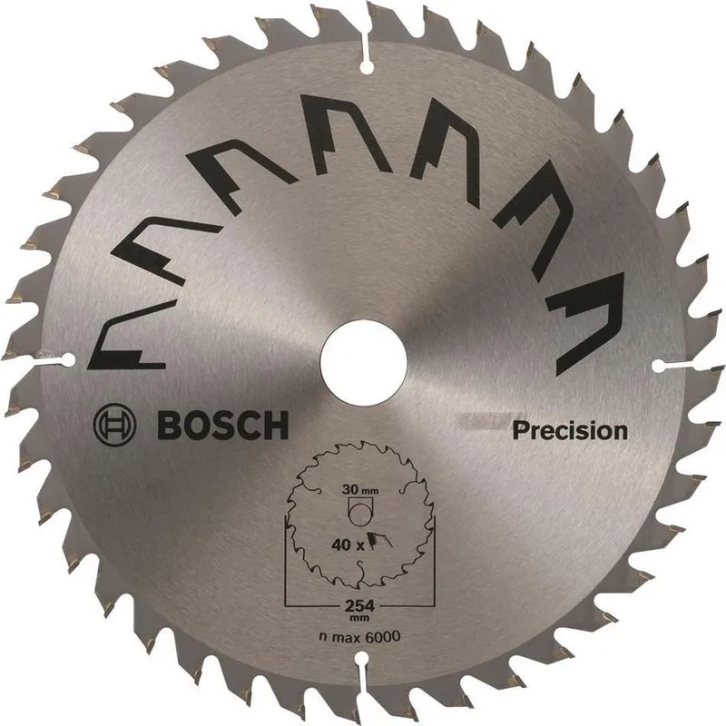 Cirkelzaagblad Precision 254x2x30 T40 (1) de Bosch – image du produit