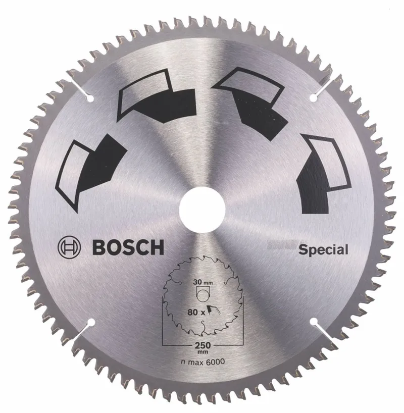 Cirkelzaagblad SPECIAL 250 x 30 x 3,2 mm, 80 by Bosch Professional – product image
