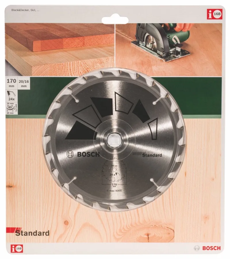 Cirkelzaagblad STANDARD - 170 x 20 x 2,2 mm - 24 tanden by Bosch Professional – product image