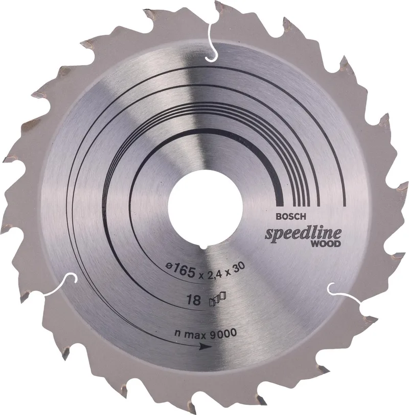 Cirkelzaagblad Standard for Wood Speed 165 x 30/20 x 2,4 mm, 18 von Bosch Professional – Produktbild