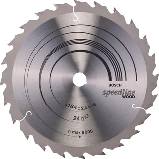Cirkelzaagblad Standard for Wood Speed 184 x 16 x 2,4 mm, 24 de Bosch Professional – image du produit 1 sur 2