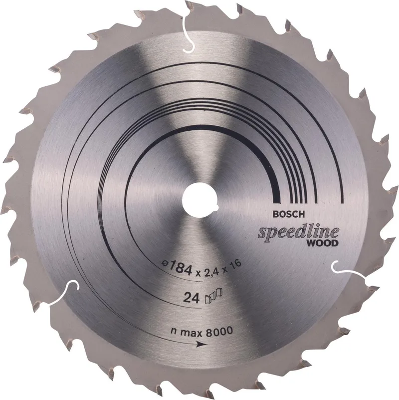 Cirkelzaagblad Standard for Wood Speed 184 x 16 x 2,4 mm, 24 de Bosch Professional – image du produit 1 sur 2