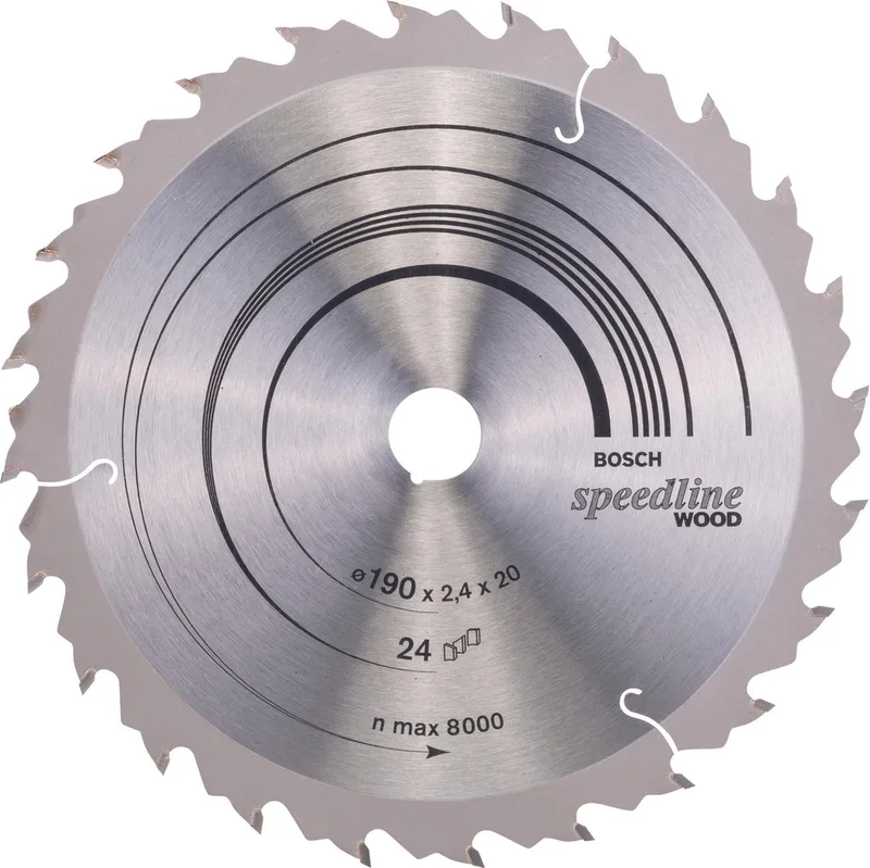 Cirkelzaagblad Standard for Wood Speed 190 x 20/16 x 2,6 mm, 24 by Bosch Professional – product image