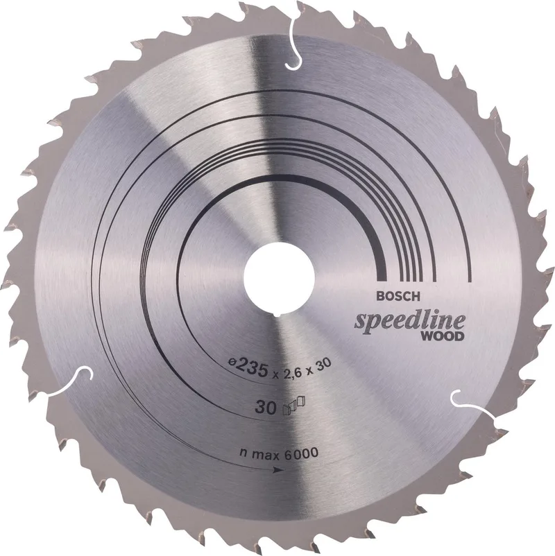 Cirkelzaagblad Standard for Wood Speed 235 x 30/25 x 2,6 mm, 30 von Bosch Professional – Produktbild 1 von 2