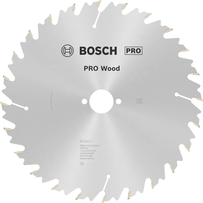 Cirkelzaagblad Standard for Wood Speed 250 x 30 x 3,2 mm, 24 de Bosch Professional – image du produit 1 sur 2