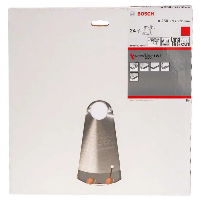 Cirkelzaagblad Standard for Wood Speed 250 x 30 x 3,2 mm, 24 de Bosch Professional – image du produit 2 sur 2