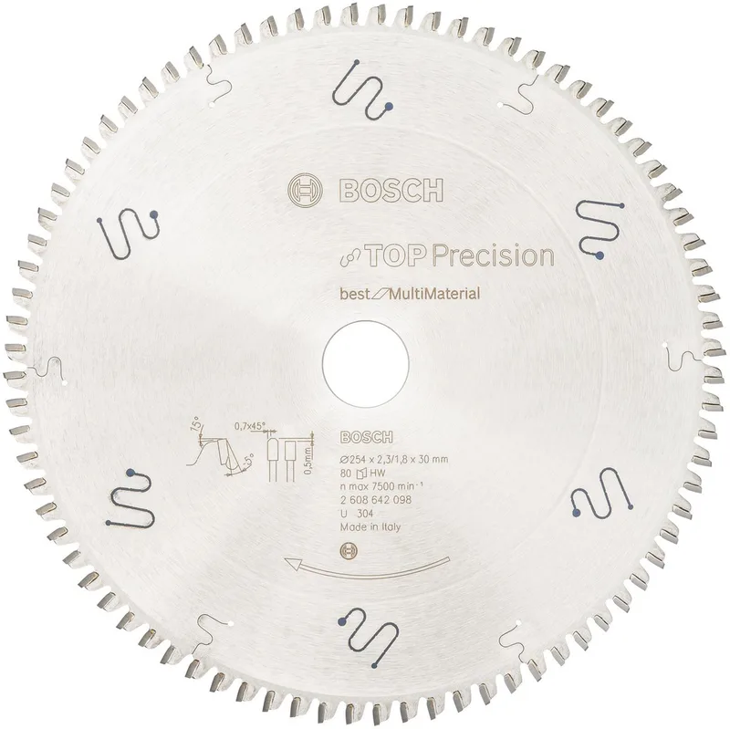 Cirkelzaagblad Top Precision Best for Multi Material 254 x 30 x 2,3 mm, 80 by Bosch Professional – product image