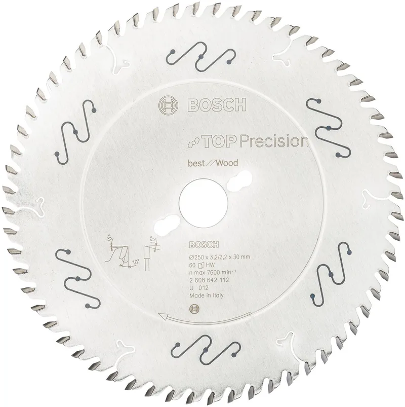 Cirkelzaagblad Top Precision Best for Wood 250 x 30 x 3,2 mm, 60 von Bosch Professional – Produktbild