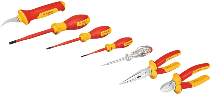 Combo Kit VDE-gereedschapset gemengd 7-delig - 1600A02NG3 van Bosch, Geel – productafbeelding