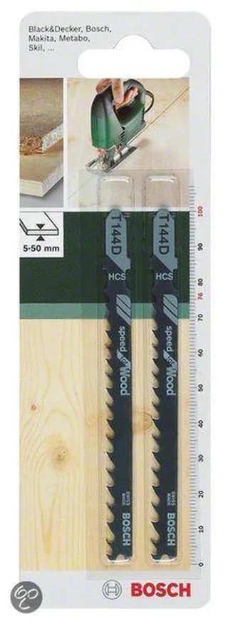 Decoupeerzaagblad HCS - T 144 D Speed for Wood - 2 stuks von Bosch – Produktbild 1 von 2