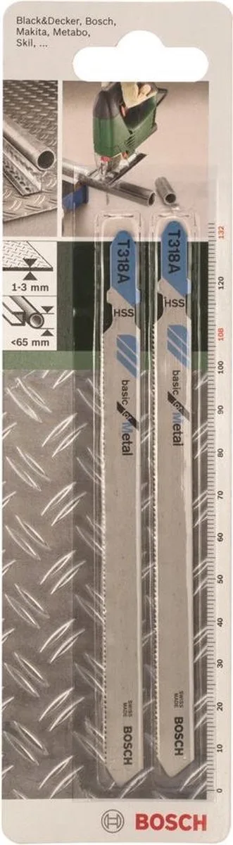 Decoupeerzaagblad HSS, T 318 A Basic for Metal von Bosch – Produktbild 1 von 2