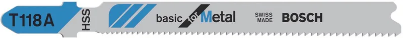 Decoupeerzaagblad T 118 A Basic for Metal - 3 stuks de Bosch – image du produit