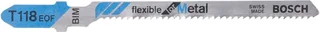 Decoupeerzaagblad T 118 EOF Flexible for Metal - 5 stuks van Bosch – productafbeelding 1 van 2