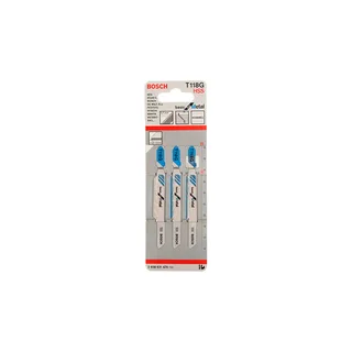 Decoupeerzaagblad T 118 G Basic for Metal - 3 stuks van Bosch – productafbeelding 2 van 3