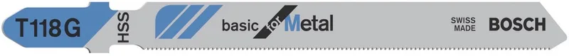 Decoupeerzaagblad T 118 G Basic for Metal - 3 stuks van Bosch – productafbeelding 1 van 3