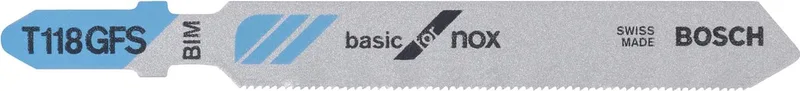 Decoupeerzaagblad T 118 GFS Basic for Inox - 3 stuks by Bosch – product image
