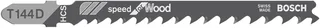 Decoupeerzaagblad T 144 D Speed - for Wood van Bosch – productafbeelding 1 van 6