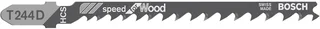Decoupeerzaagblad T 244 D Speed for Wood - 100 stuks by Bosch Professional – product image 1 of 3