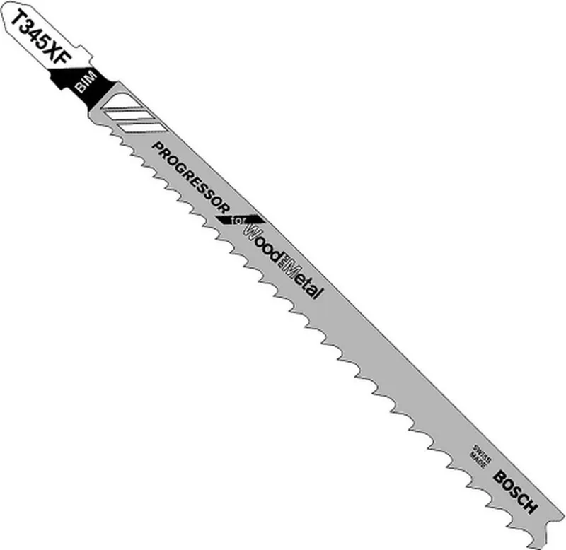 Decoupeerzaagblad T 345 XF Progressor for Wood and Metal - 3 stuks de Bosch Professional – image du produit