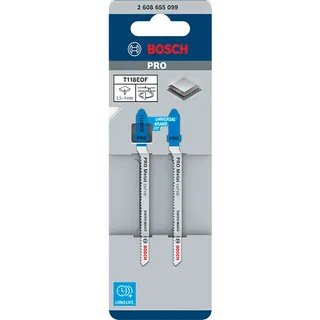 Accesorios Jeu De Lames De Scie Sauteuse Pro T118eof 2 Unités de Bosch Professional – image du produit 2 sur 6