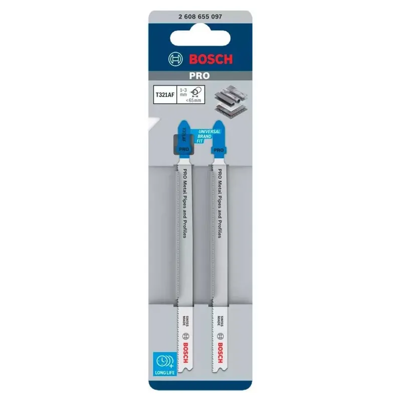 Accesorios Jeu De Lames De Scie Sauteuse Pro T321af 2 Unités de Bosch Professional – image du produit