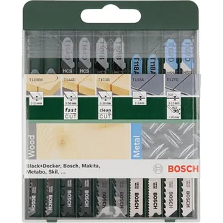 Decoupeerzaagbladen Set - 10-delig - Voor zagen in hout en metaal by Bosch Professional – product image 2 of 2