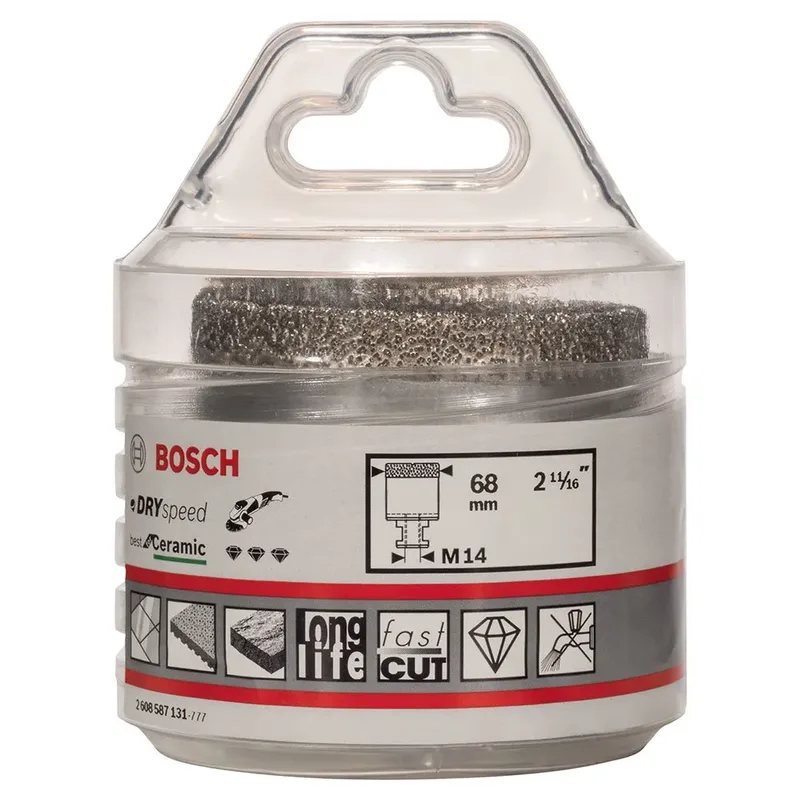 Diamantboor dryspeed m14 68mm van Bosch – productafbeelding 2 van 2