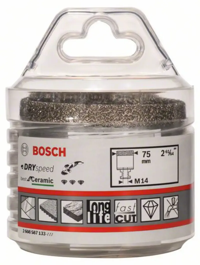 Diamantboor dryspeed m14 75mm by Bosch – product image 2 of 2