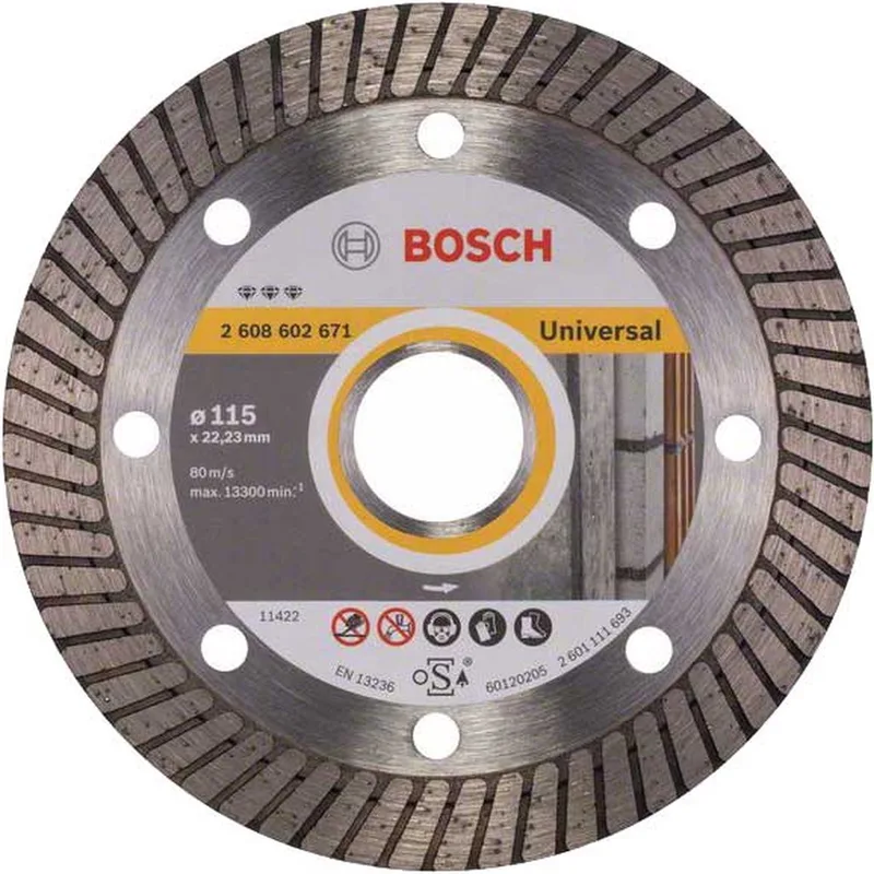 Diamantdoorslijpschijf Best for Universal Turbo 115 x 22,23 x 2,2 x 12 mm fra Bosch Professional – produktbillede