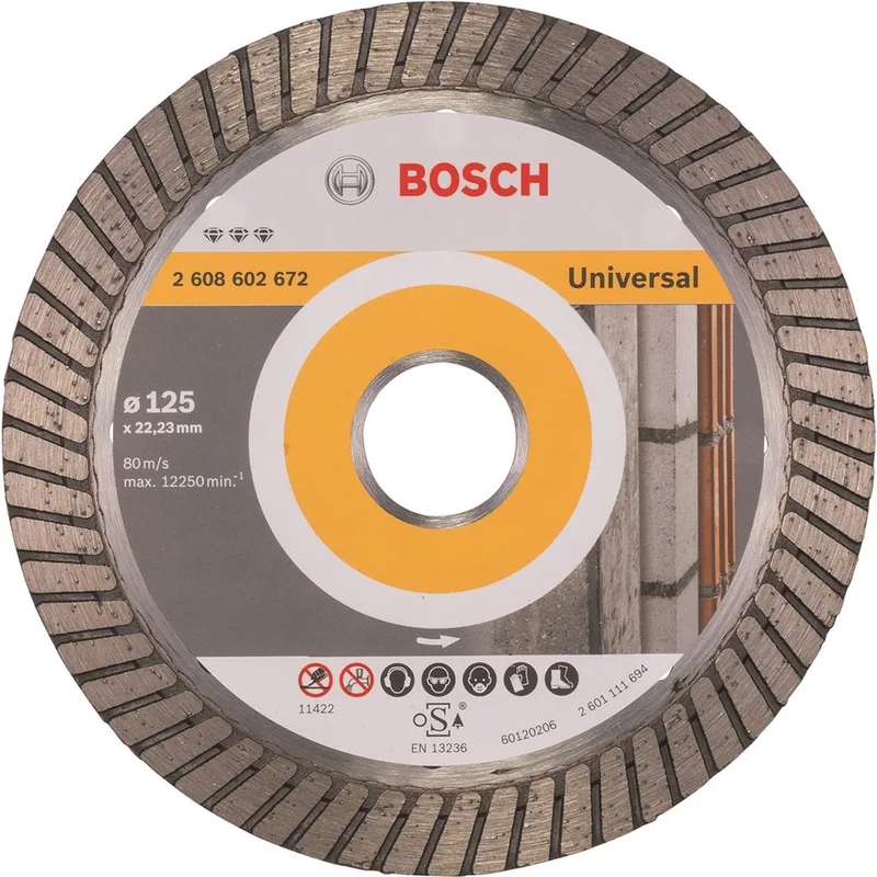 Diamantdoorslijpschijf Best for Universal Turbo 125 x 22,23 x 2,2 x 12 mm de Bosch Professional – image du produit