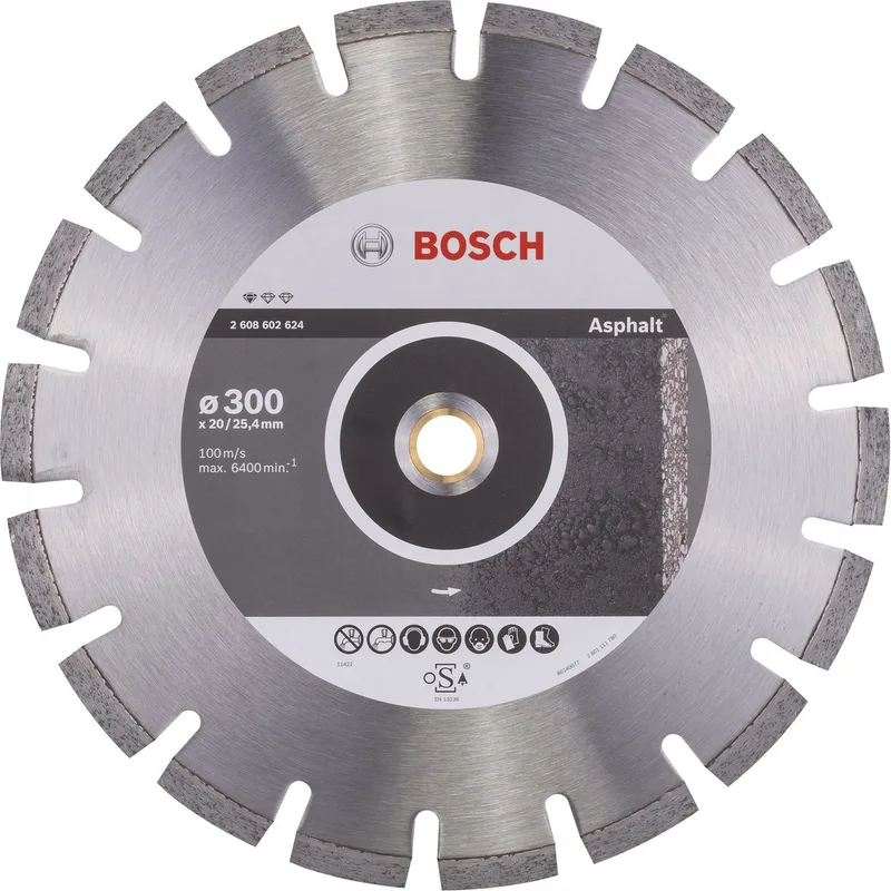 Diamantdoorslijpschijf Standard for Asphalt 300 x 20/25,40 x 2,8 x 10 mm från Bosch Professional – produktbild