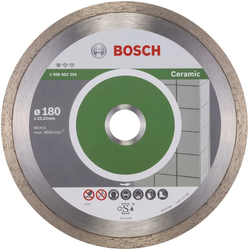 Diamantdoorslijpschijf Standard for Ceramic 180 x 22,23 x 1,6 x 7 mm van Bosch – productafbeelding