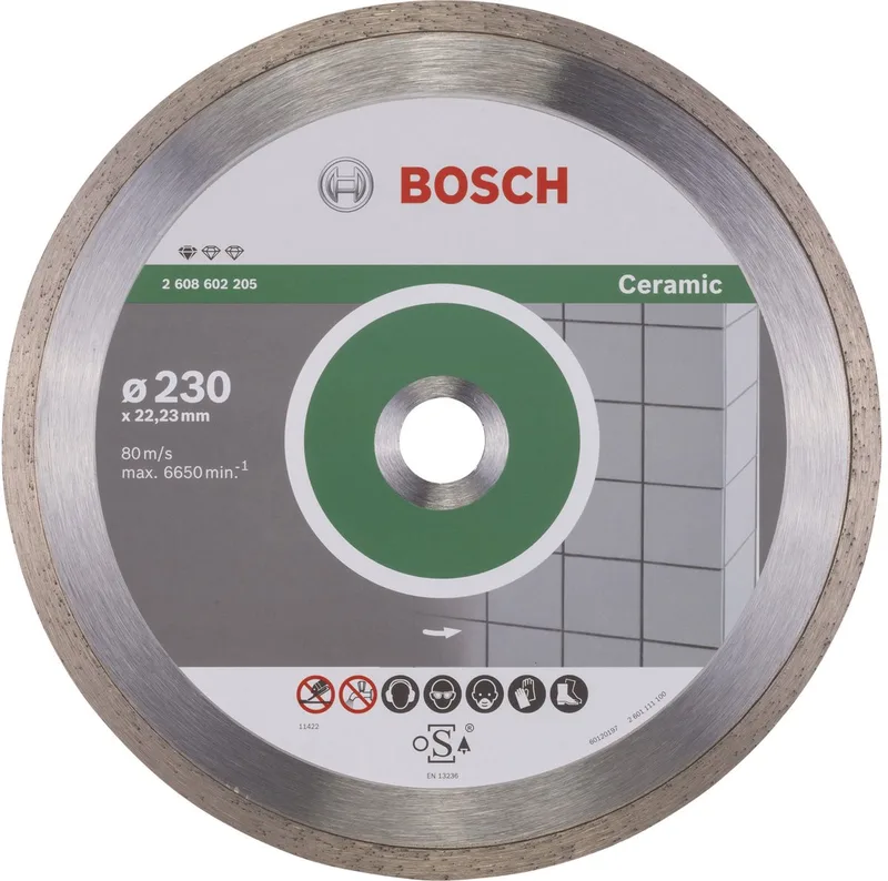 Diamantdoorslijpschijf Standard for Ceramic 230 x 22,23 x 1,6 x 7 mm van Bosch – productafbeelding