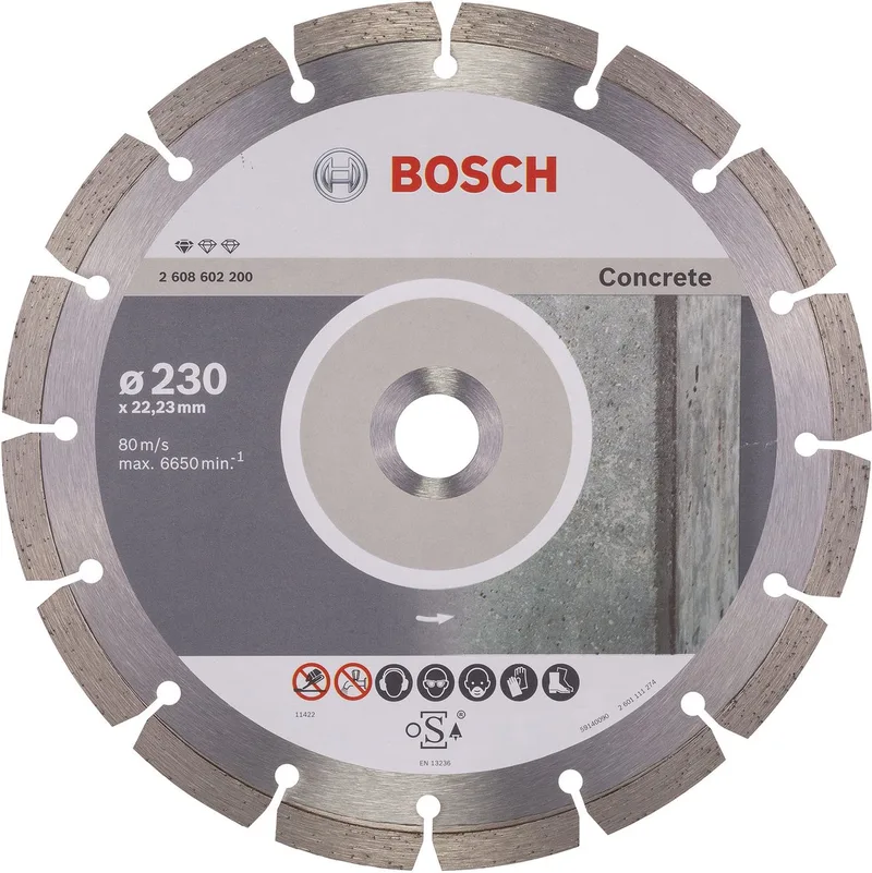 Diamantdoorslijpschijf Standard for Concrete 230 x 22,23 x 2,3 x 10 mm van Bosch – productafbeelding