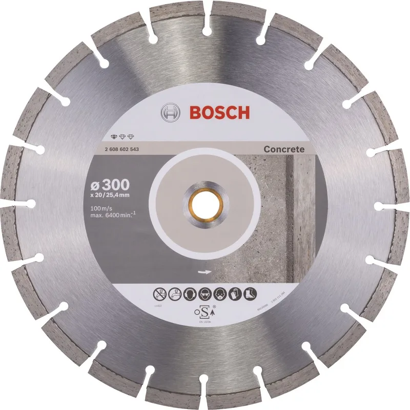 Diamantdoorslijpschijf Standard for Concrete 300 x 20,00+25,40 x 2,8 x 10 mm van Bosch Professional – productafbeelding 1 van 3