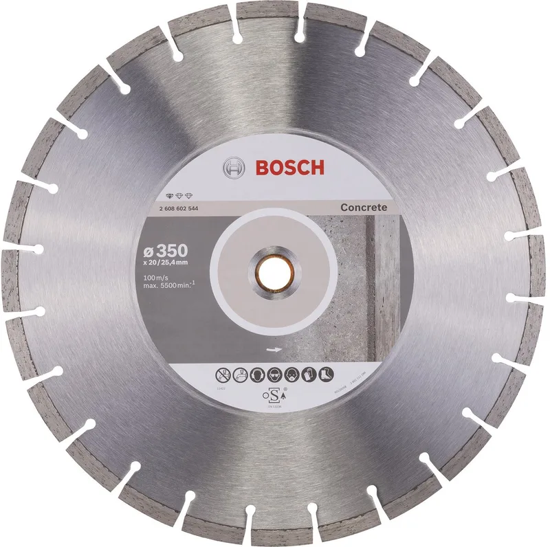 Diamantdoorslijpschijf Standard for Concrete 350 x 20,00+25,40 x 2,8 x 10 mm de Bosch Professional – image du produit