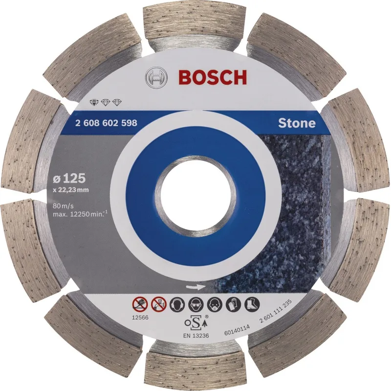 Diamantdoorslijpschijf Standard for Stone 125 x 22,23 x 1,6 x 10 mm de Bosch Professional – image du produit