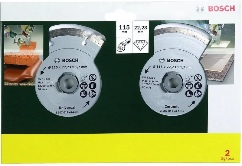 diamantschijf - 115 mm - Voor tegels en bouwmaterialen by Bosch Professional – product image