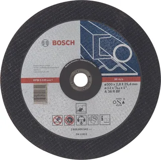 Doorslijpschijf recht Expert for Metal A 36 R BF, 300 mm, 25,40 mm, 2,8 mm van Bosch – productafbeelding 1 van 2