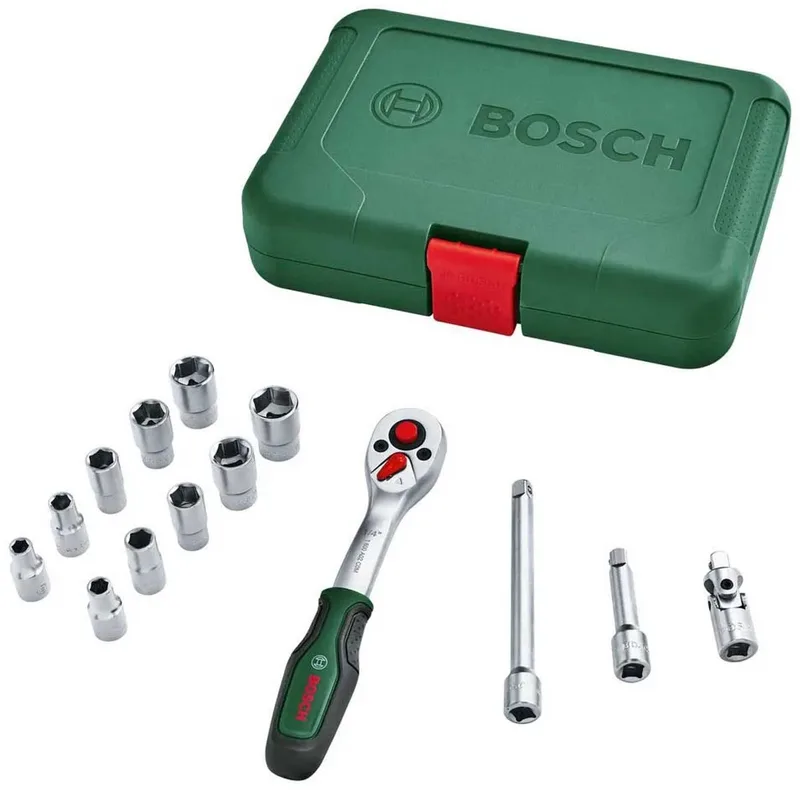 Diy Jeu De Douilles Et De Cliquet Ht 1/4´´ 14 Pièces de Bosch, Kleurloos – image du produit