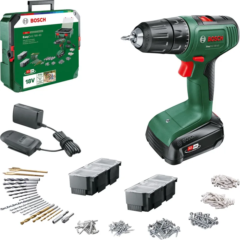 Akku-Bohrschrauber EasyDrill 18V-40 + SystemBox von Bosch Home & Garden – Produktbild