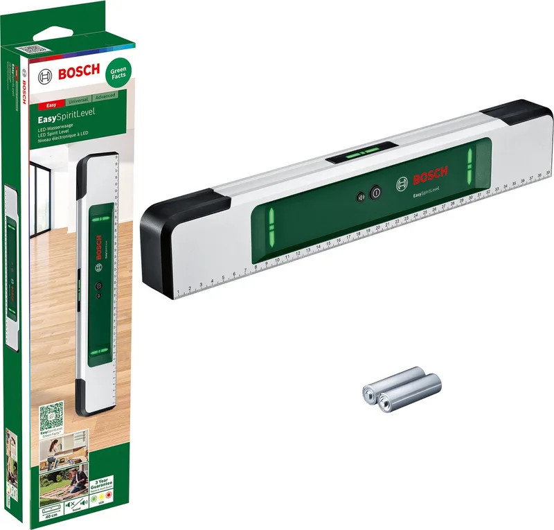 EasySpiritLevel - Waterpas - Inclusief Batterijen - LED-interpretatiesticker - Kalibratie sticker by Bosch Home & Garden – product image