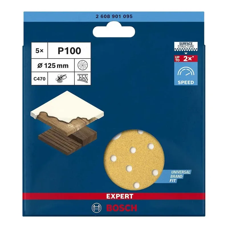 Expert C470 Sanding Discs P100 5pcs de Bosch – image du produit 3 sur 5